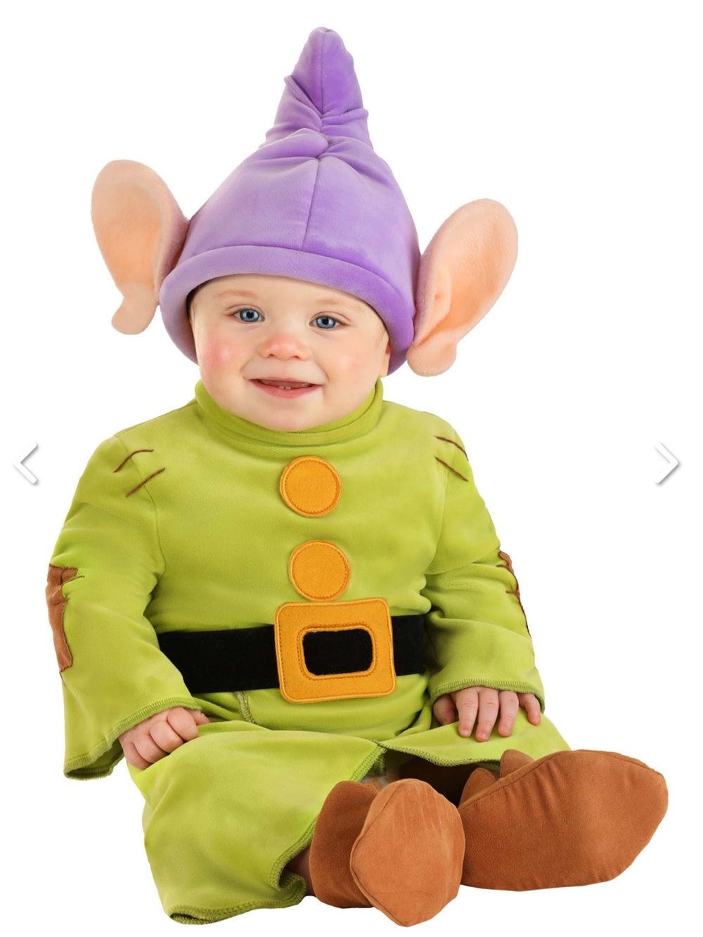 Disney Brand Infant Size 6-9 Months Dopey Dwarf Snow White Halloween Costume